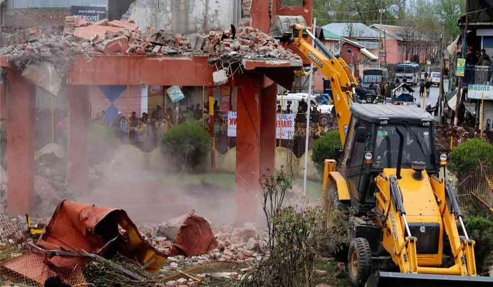 handwara military bunker was demolished without permission