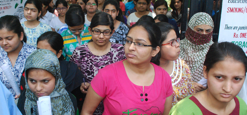 Girls cried in strict checking in NEET 