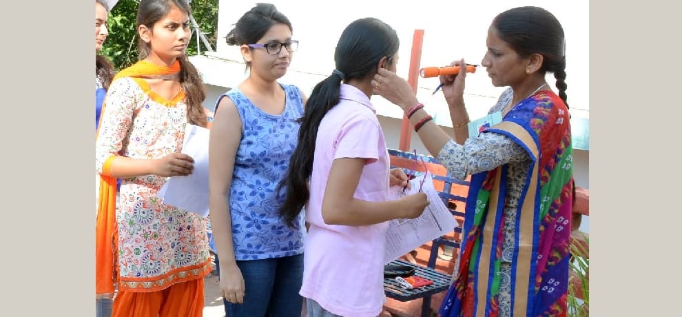 checking during National Eligibility cum Entrance Test in himachal, live photos.
