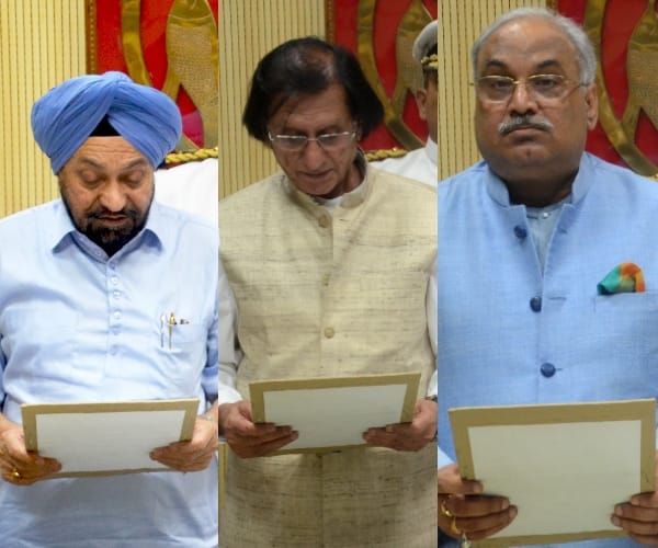 Nominated members for Vidhan Parishad take oath.