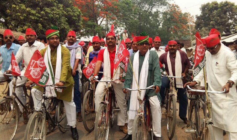 SP activists traveled from village to village