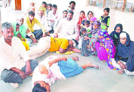 Demonstration against the police in the Collectorate