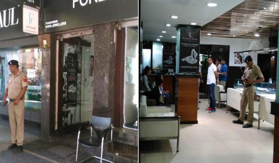 robbery of 12 crore in jewellery showroom in chandigarh