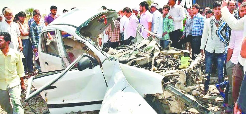 accident, bike rider death in Car collision, mohali 