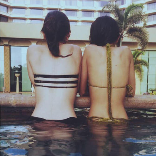 Daughter of Famous Director became online sensation with her semi nude bathing snaps
