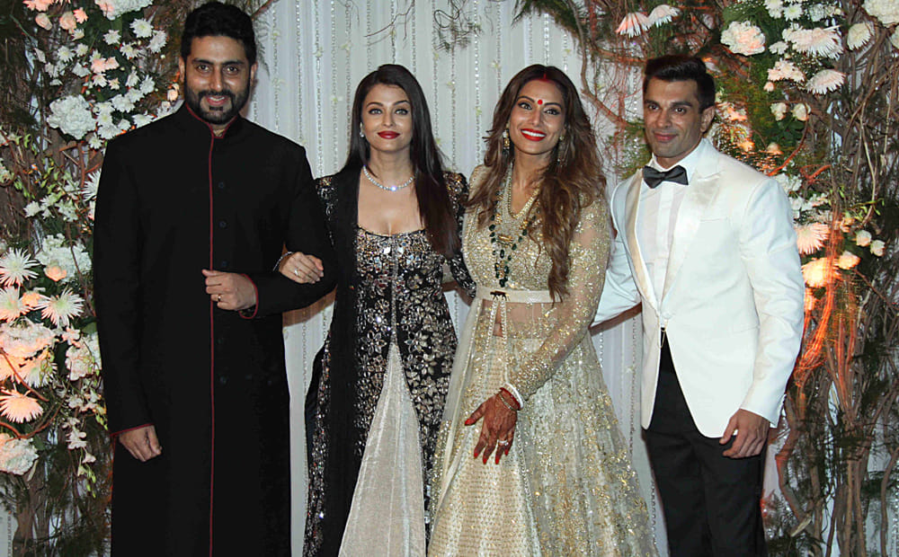 Aishwarya, Salman Khan, Preity Zinta at Bipasha Basu Karan Singh Grover's reception