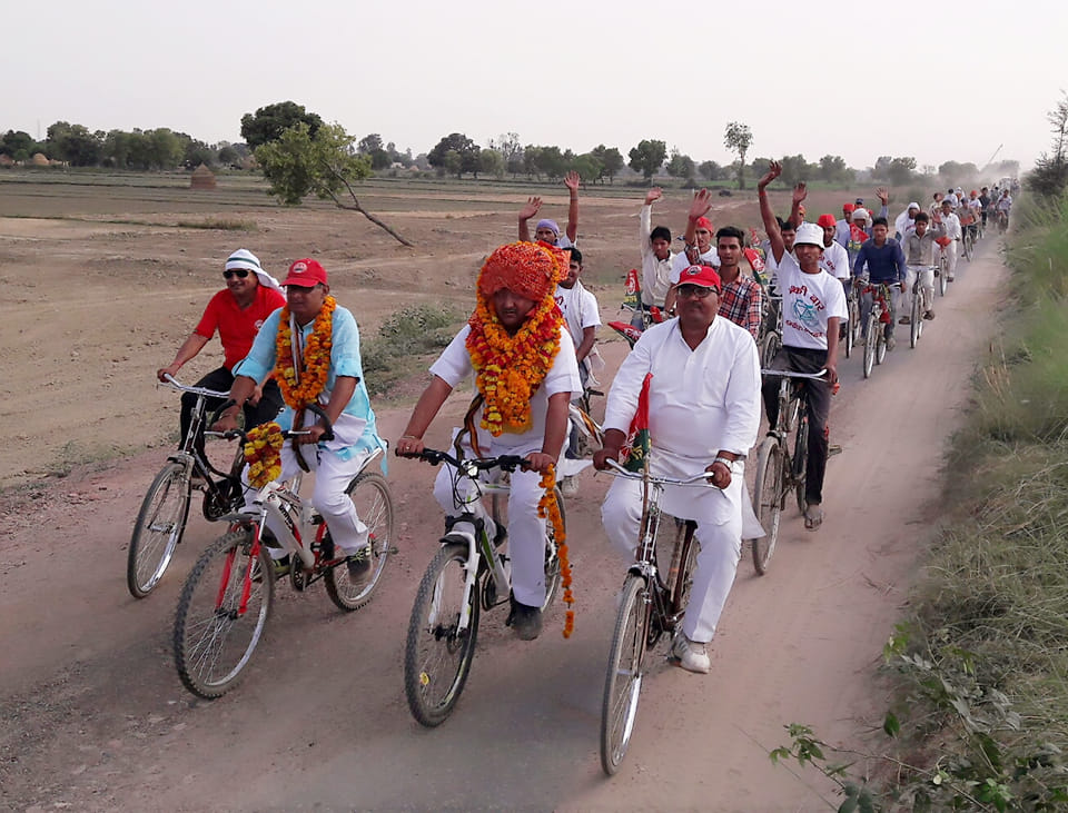 cycle rally in mathura