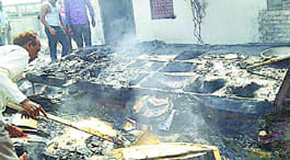 Shoes showroom fire