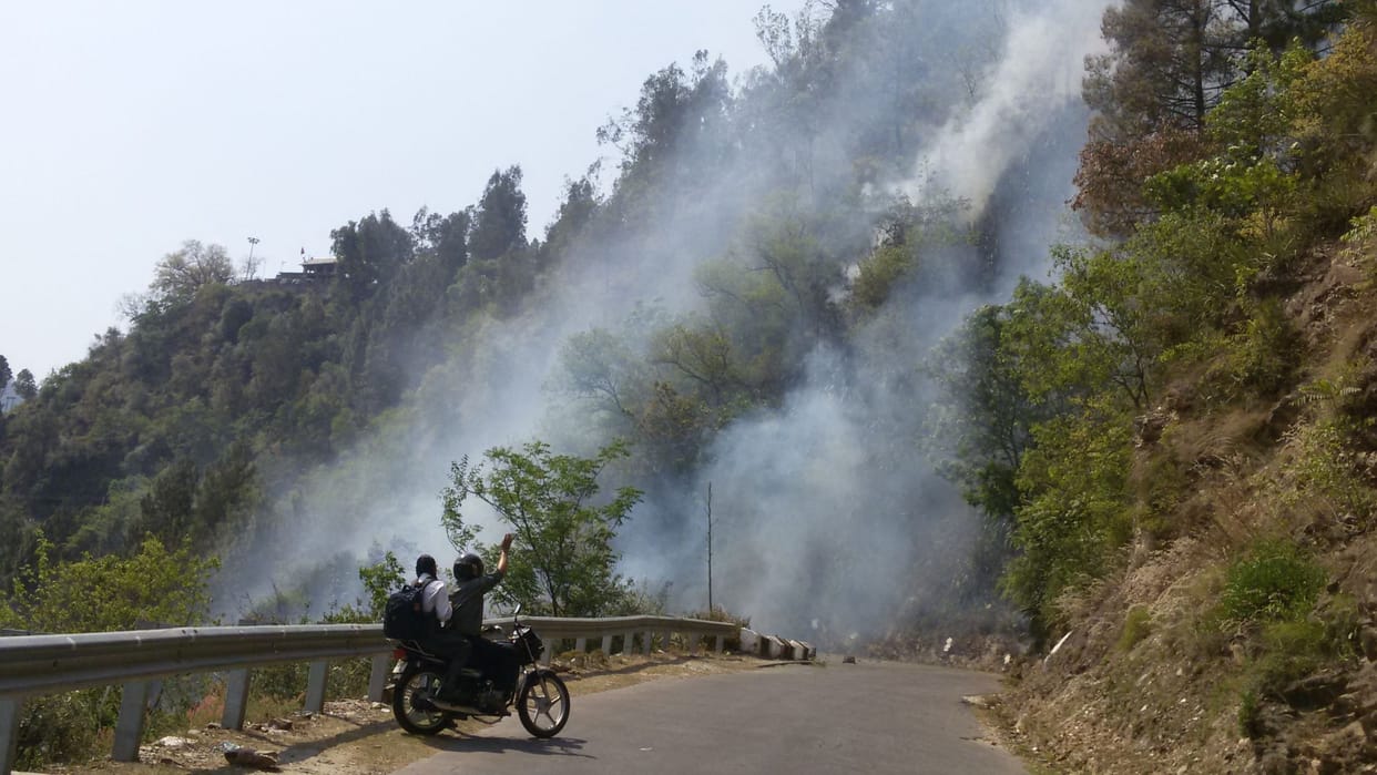 fire near chamunda mandir