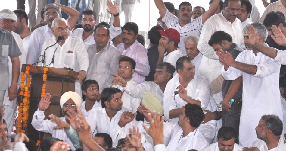 haryana congress, hooda rally, tanwar rally, karnal congress rally, ambedkar jayanti, karnal