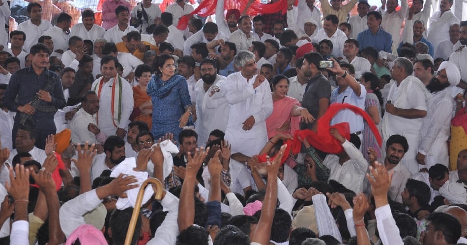 haryana congress, hooda rally, tanwar rally, karnal congress rally, ambedkar jayanti, karnal