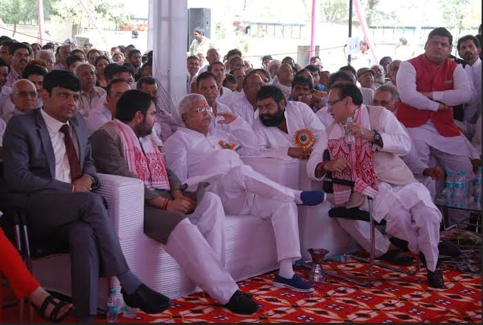 lalu prasad yadav, captain ajay uadav, lalu yadav haryana visit, rewari, haryana