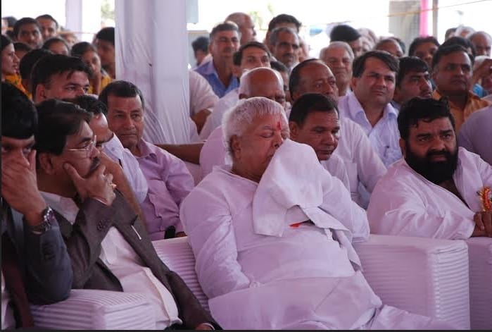lalu prasad yadav, captain ajay uadav, lalu yadav haryana visit, rewari, haryana