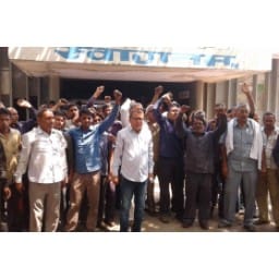 roadways worker protest for demand