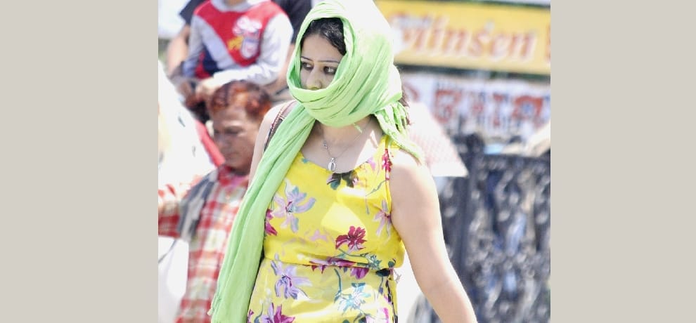 temprature increased in himachal, hottest day at una.