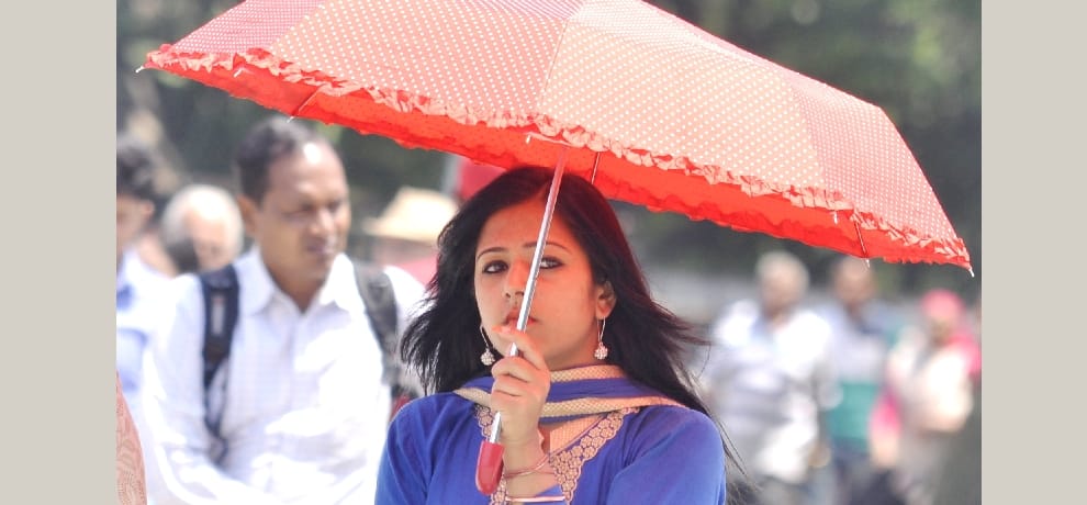 temprature increased in himachal, hottest day at una.
