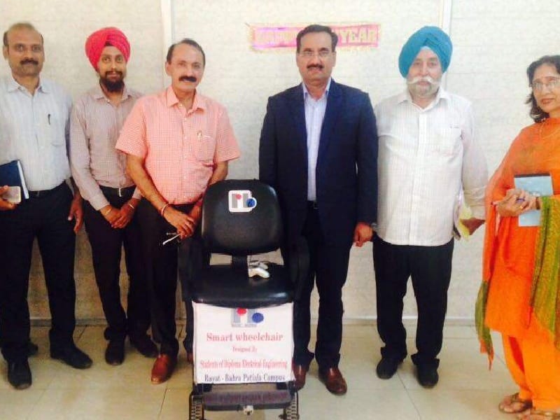 Smart wheelchair, student, design, Ryat-Bahra, Patiala
