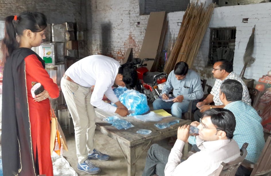 Water factory seized two machines