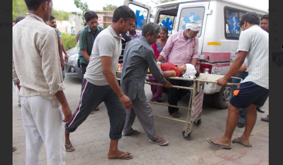 Truck thrashed the woman