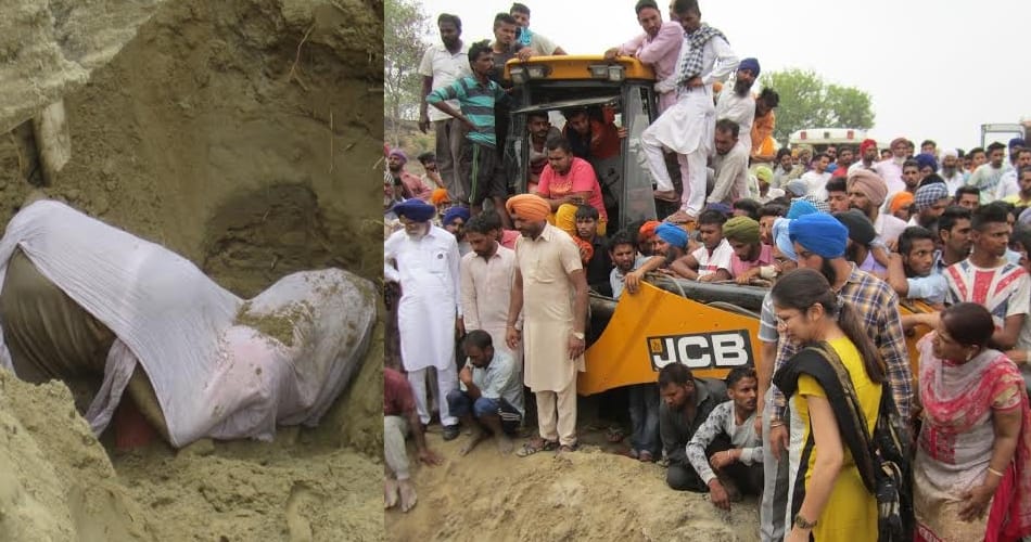 two people died in barnala, two people burried in barnala, barnala accident, barnala