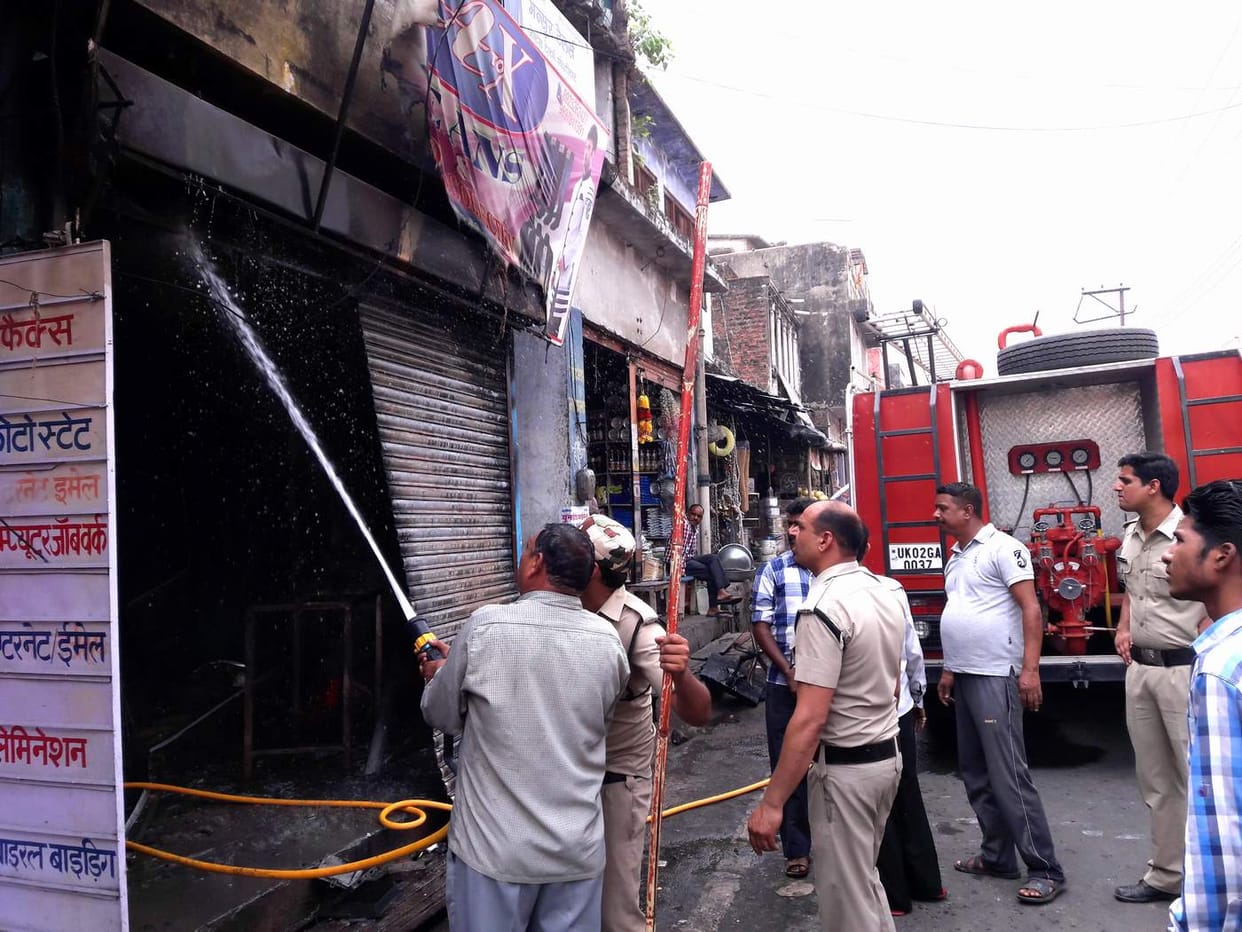 fire in Showroom