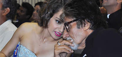 in the evening of National Film Awards Amitabh and Kangana appeared in this style