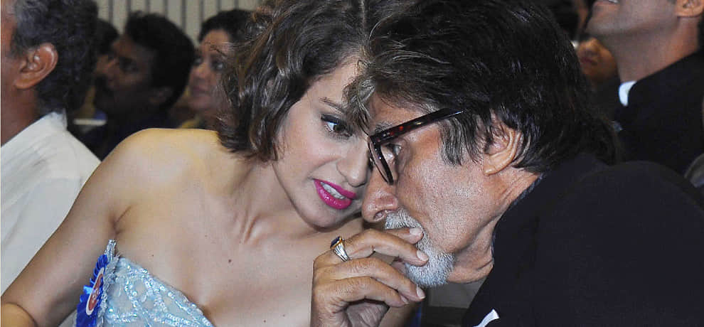 in the evening of National Film Awards Amitabh and Kangana appeared in this style