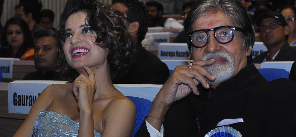in the evening of National Film Awards Amitabh and Kangana appeared in this style