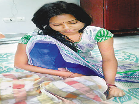 Took the child out of the flat hyena