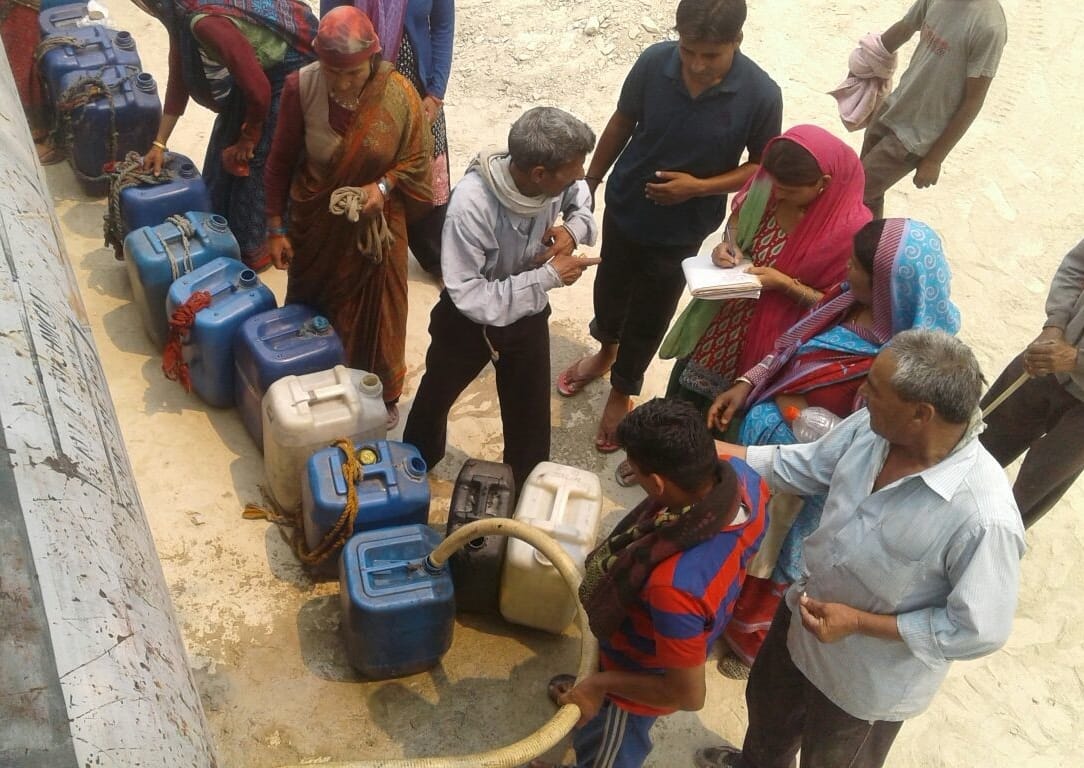 recorded in the register of water distribution