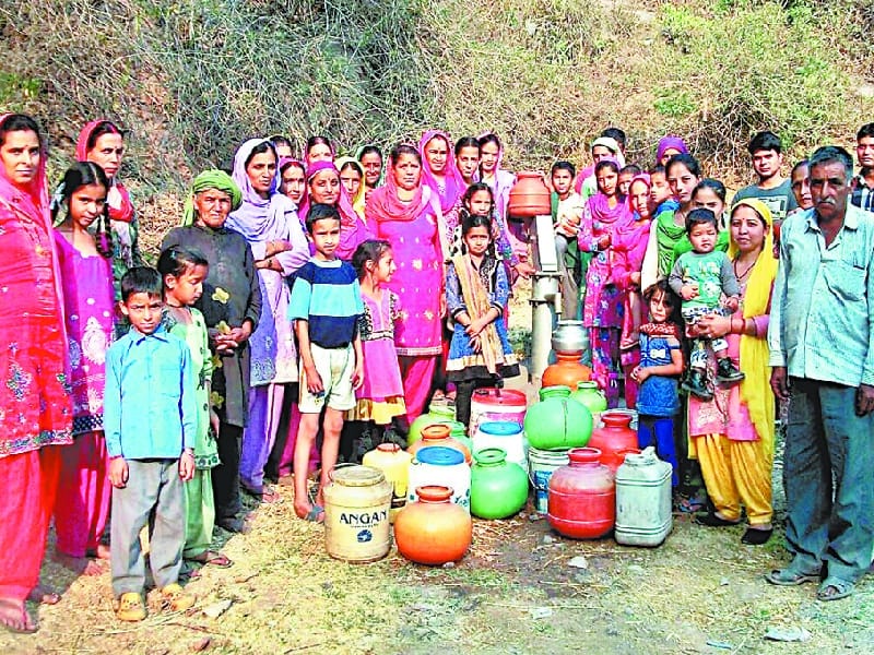 water crisis in three village