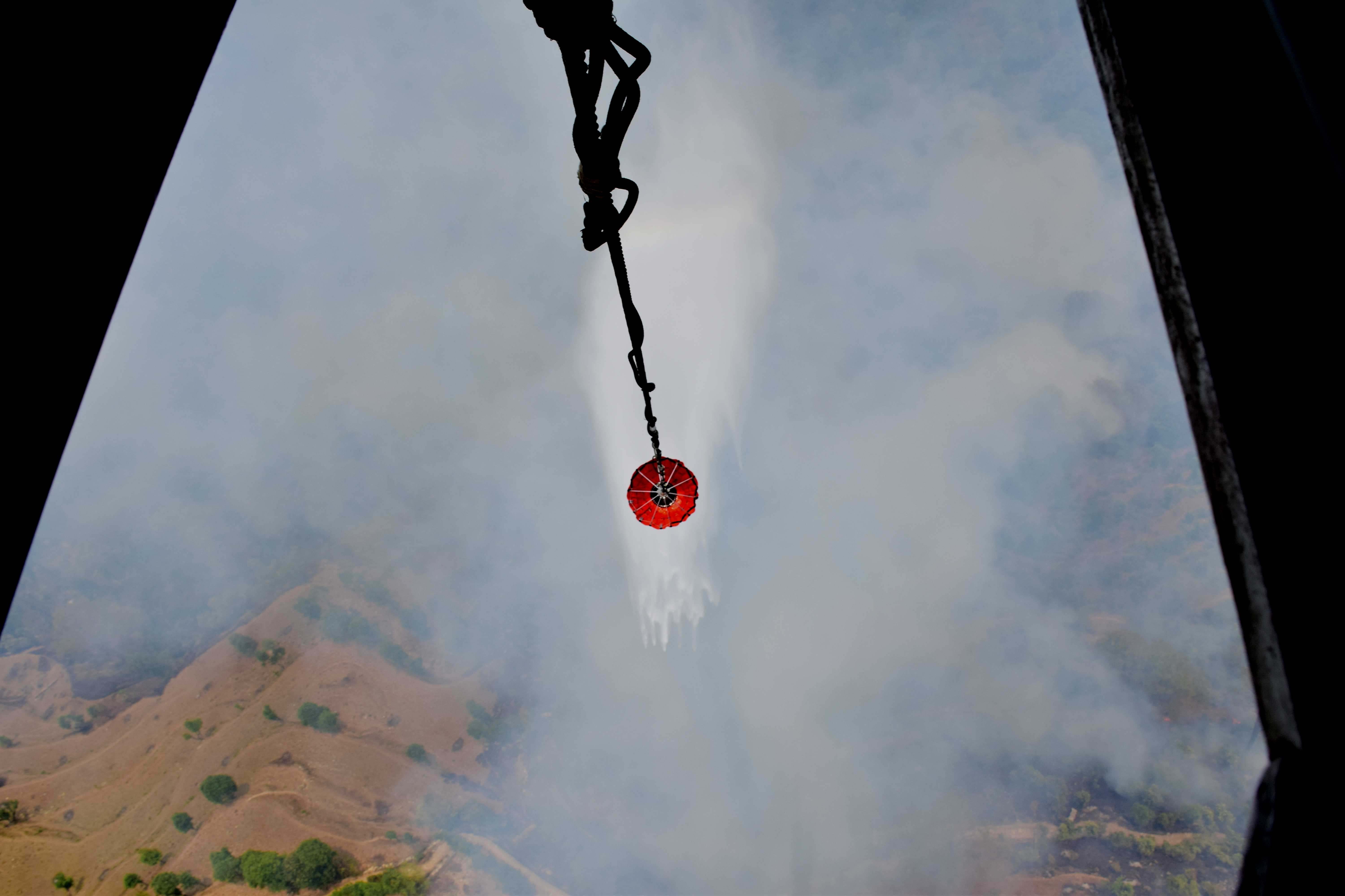air force member who help in preventing for wildfire