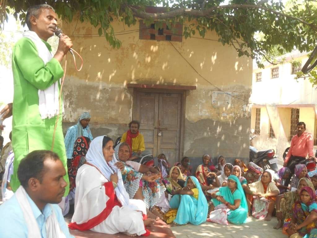 Performance at the block headquarters against corruption