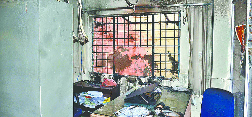 fire in CMO and authority office