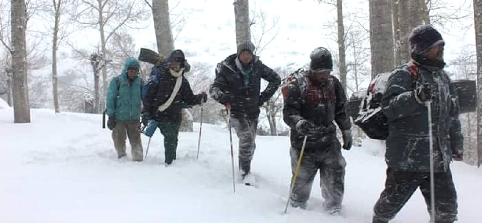  first time snow covered ghepan lake photos gone viral on social media.