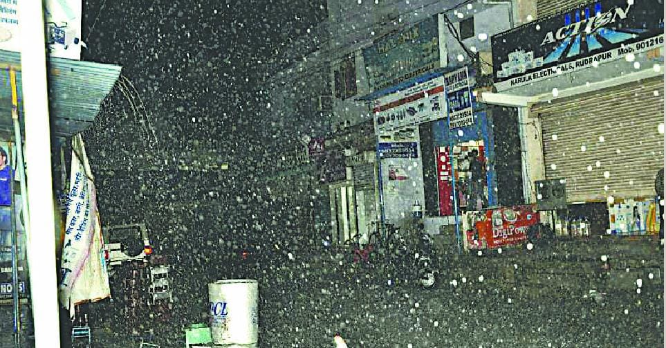 Relief in the valley rain, hail fell