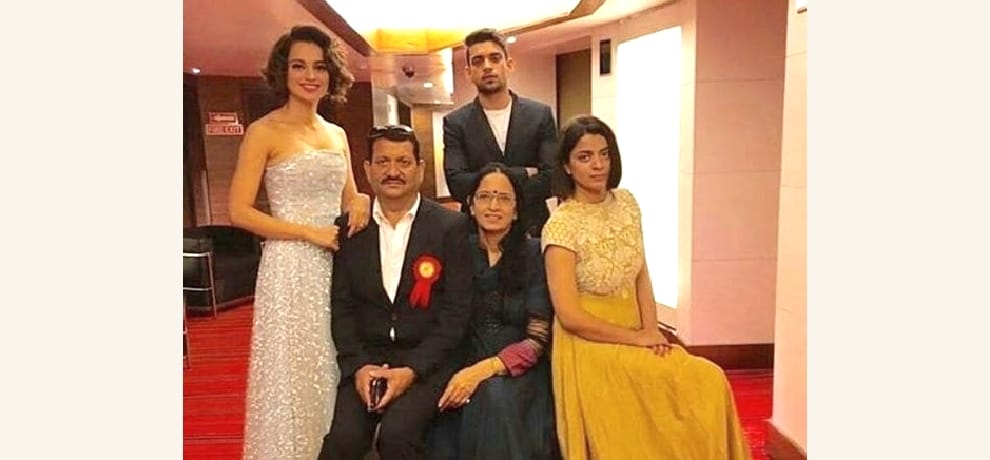  Third national award to kangana, celebration at home.