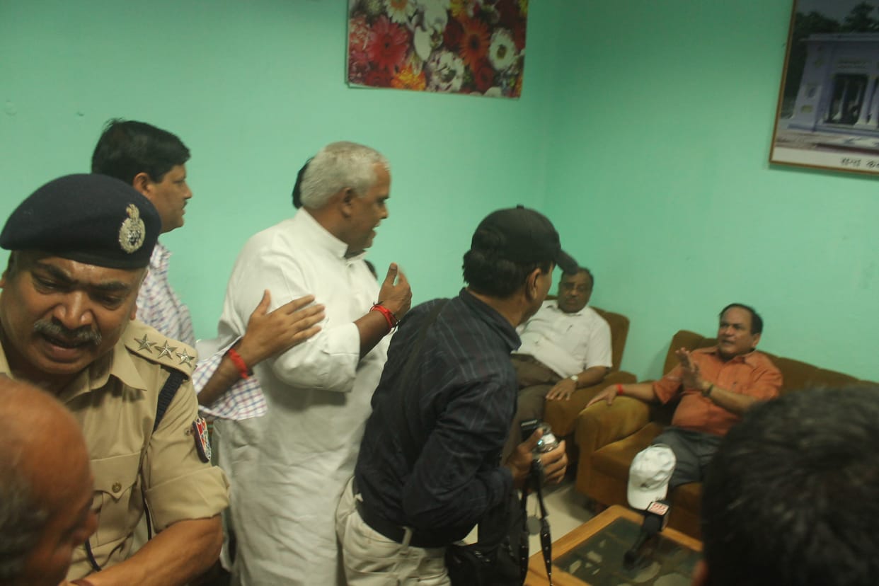 BJP District president , GM furious debate between railway