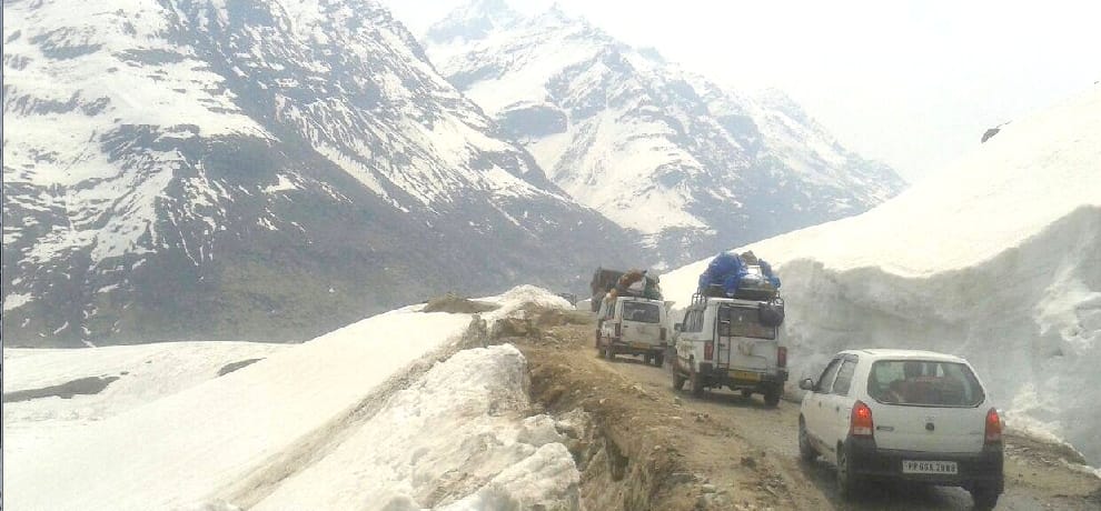 Bus service starts for lahaul after four months.
