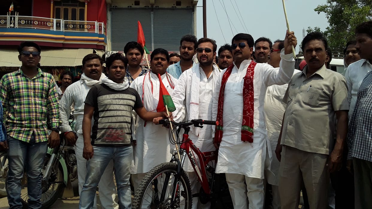 sp cycle yatra goes to villeges
