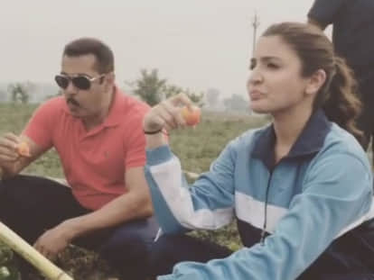 salman khan, anushka sharma, sultan movie shooting, bollywood movie shooting