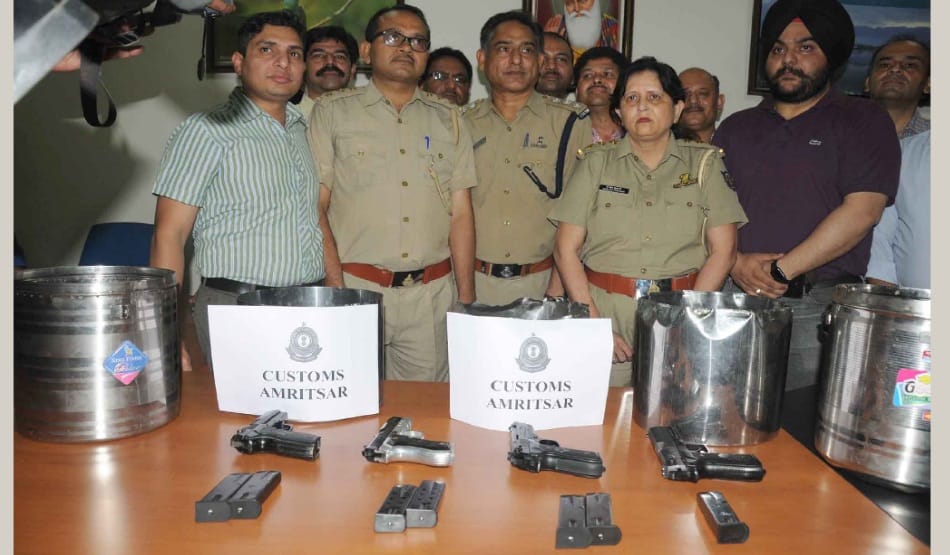 weapons seize from Indians, were returning from Pakistan, arrested at attari border