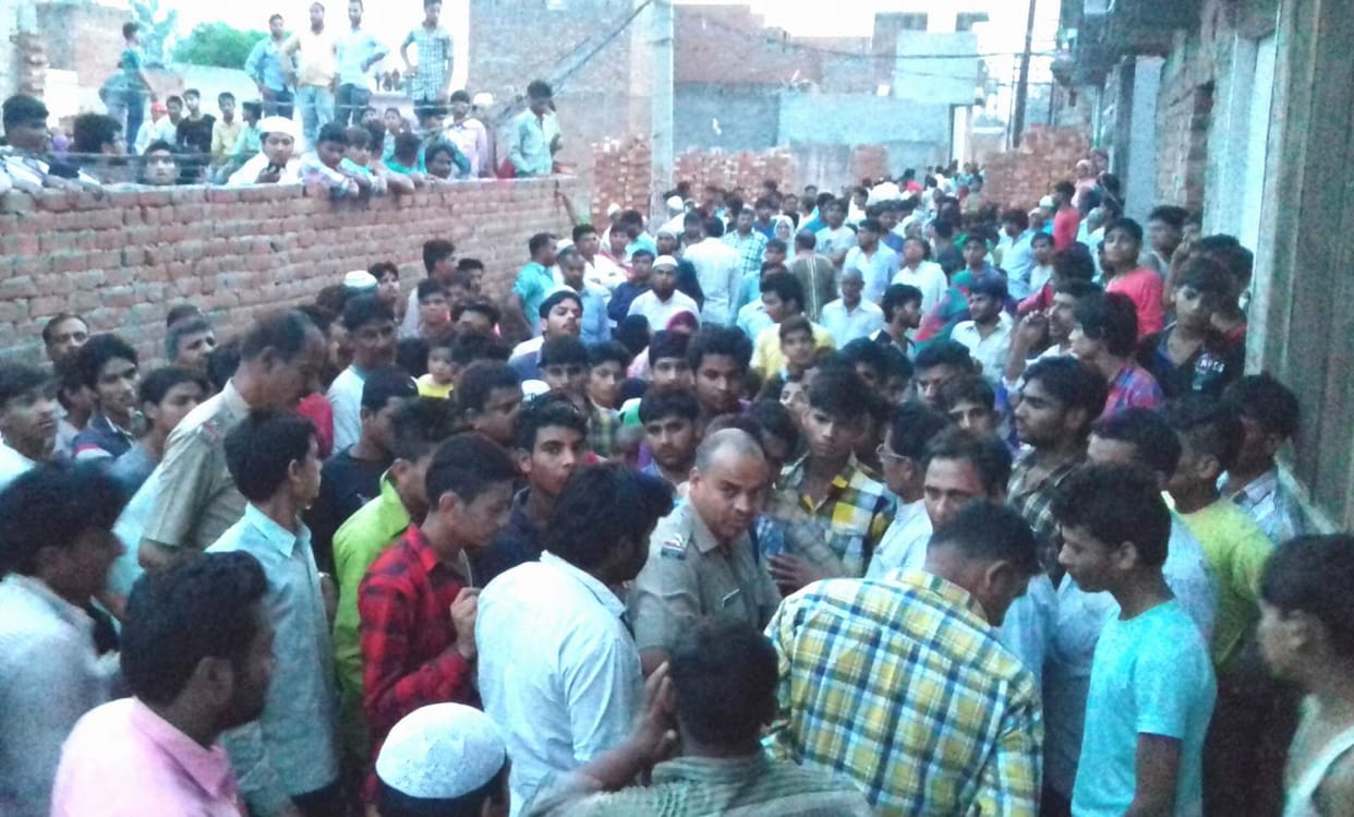 young boy fell on ht line, dead