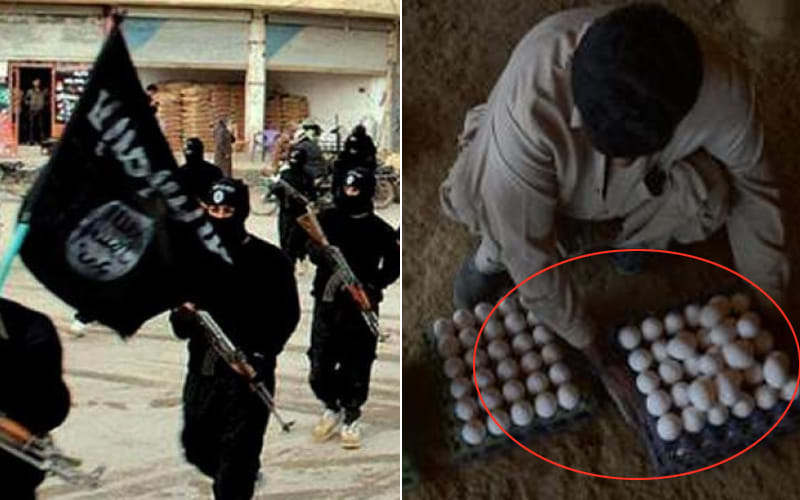 is militants selling eggs and chicken in libya
