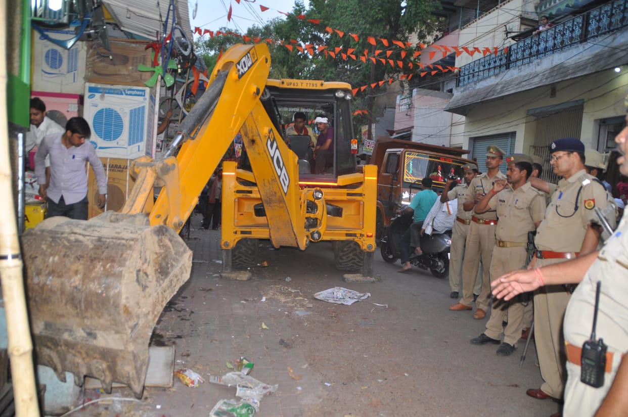 The city removed the encroachment