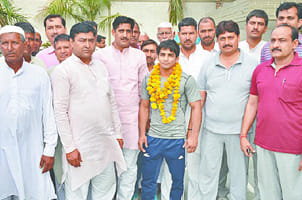 Wrestler Sandeep placed on the eyelids