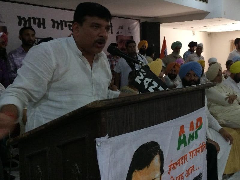  AAP, farmer, SYL, Chief Minister, Sanjay Singh, Ropar