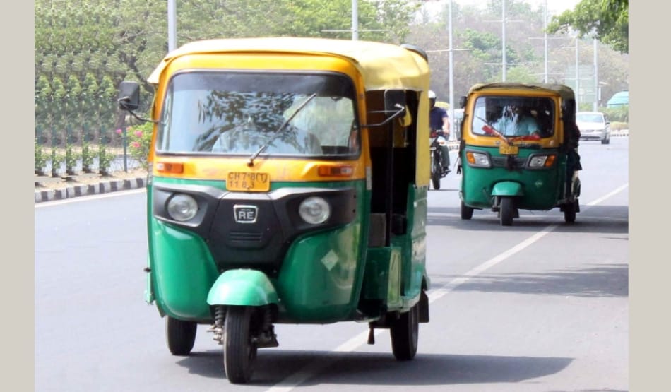 auto drivers join with polythene free gurgaon mission
