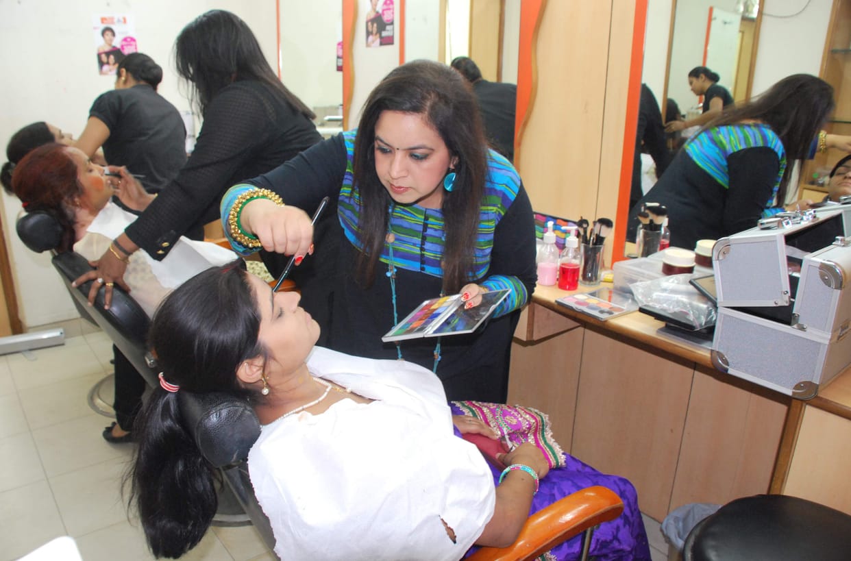 mothers on Mother's Day in the Beauty Parlor Makeover