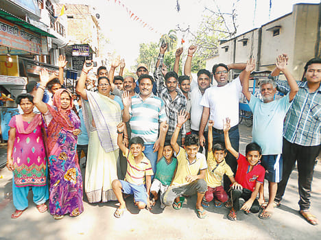 Fed up with power cuts, people took to the street
